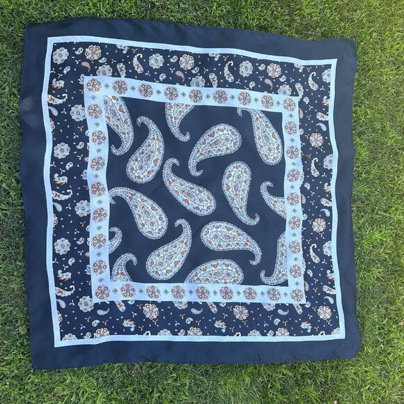 Loft Outlet Paisley Square Silk Scarf - Picture 3 of 3